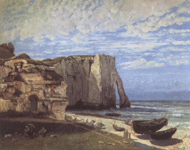 Gustave Courbet The Cliff at Etretat after the Storm